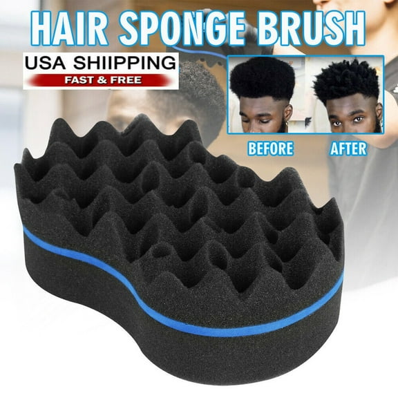 Hair Twist Sponge Brush Two Sides Dread Dreading Wave Twisting Foam Afro Barber Curl Sponge for Women and Men Boy Girl Small and Big Holes