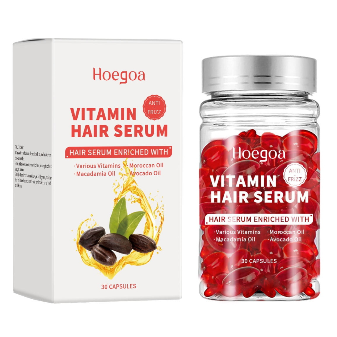 Hair Vitamin Serum Capsule, Argan Macadamia Oil, Complex Oil Smooth