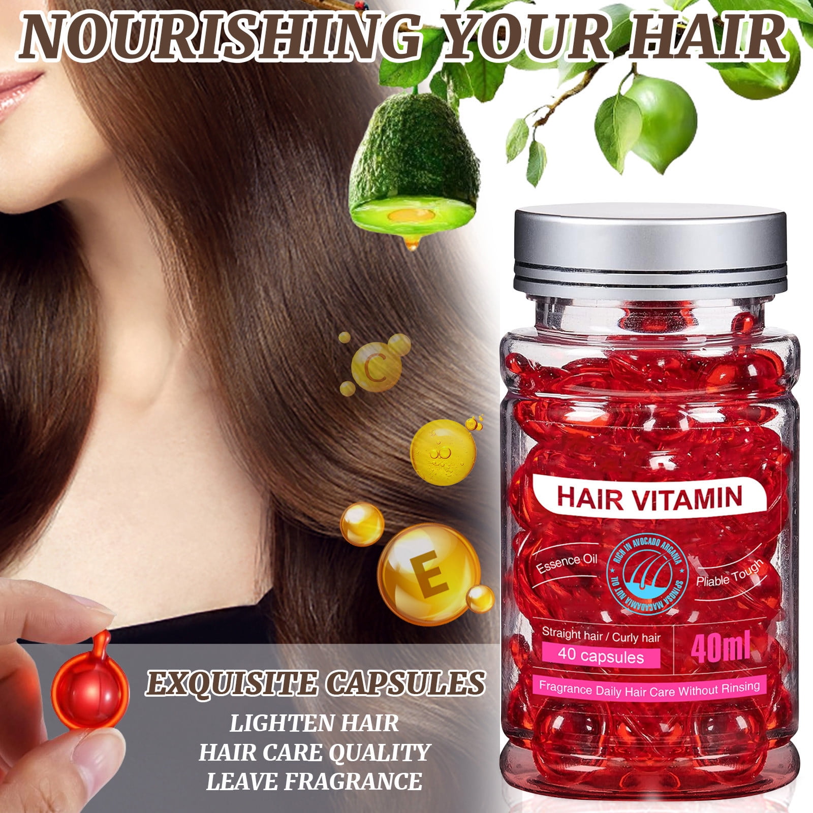 Hair Vitamin Serum Capsule, Hair Treatment Serum, Enriched with