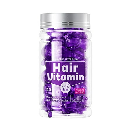 Hair Vitamin Serum Capsule Hair Treatment Serum no Rinse with Argan Macadamia Avocado Oils Vitamins A C E Pro B5 Conditioner with Moroccan/Macadamia/Avocado Oil for Hair Repair