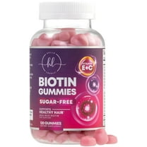Hair Vitamins Gummies with Biotin 5000 mcg - Hair Growth Support with Vitamins E & C for Thicker, Stronger & Beautiful Hair - Hair Skin and Nails Vitamin for Women, Gluten Free - 120 Gummies