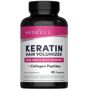 Keratin Hair Volumizer Capsules | with Collagen for Men and Women | 60 Count | by NeoCell