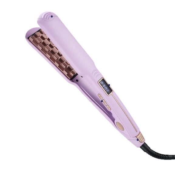 Hair Volumizing Iron for Root Lifting, Professional Ceramic Crimper for Instant Volume and Texture, Anti-Scald Flat Iron for Fine and Thin Hair, Purple