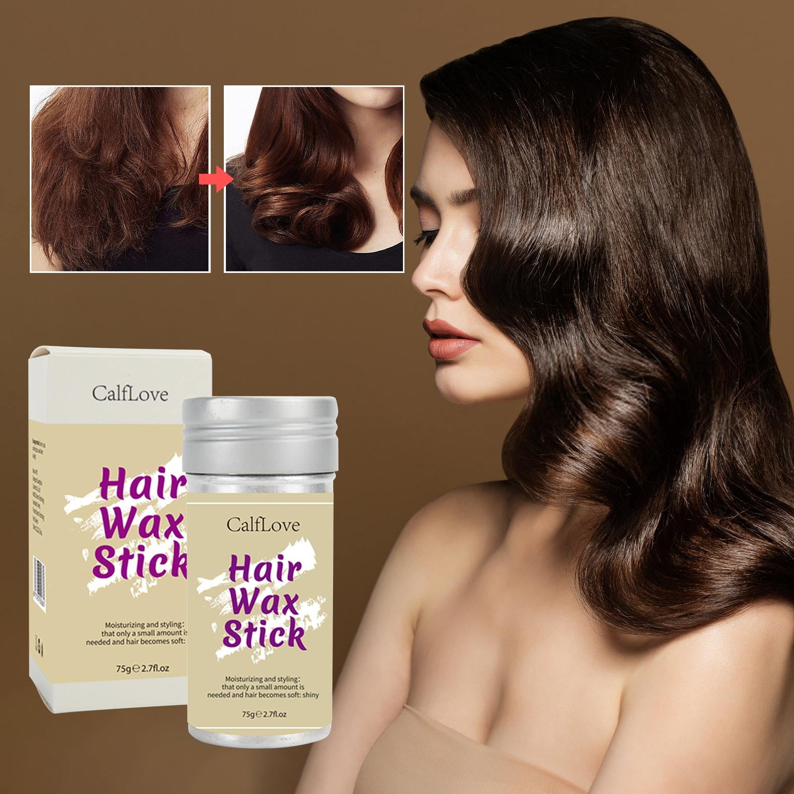 Hair Wax Stick, Wax Stick For Hair Wigs Control Hair Pomade Stick Non