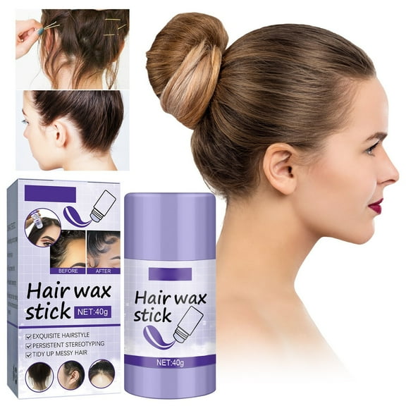 Hair Wax Stick,Wax Stick for Hair Flyaways,Slick Stick for Hair, Non-Greasy Styling Hair Pomade Stick,Hair Accessories Broken Hair Finishing Hair Wax Stick Styling Broken Hair
