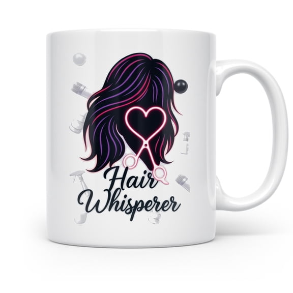 Hair Whisperer 11 oz Coffee Mug - Chic for Stylists White Ceramic