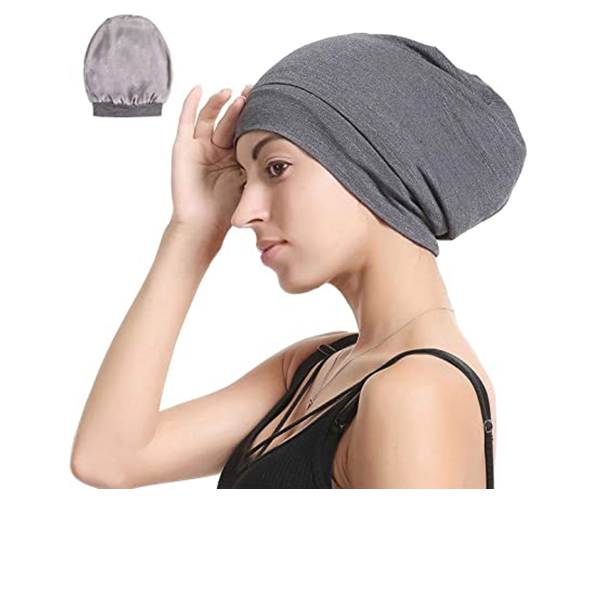 Hair Wrap Silk Lined Night Sleep Cap , Hair Wraps for Sleeping