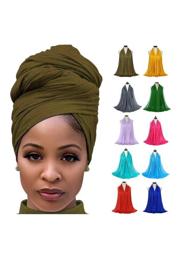 Hair Wrap for Black Women with Natural Hair Large Stretch Soft Edge Scarves for Braids Dreadlocks Headbands