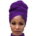 thumbnail image 1 of Hair Wrap for Black Women with Natural Hair Large Stretch Soft Edge Scarves for Braids Dreadlocks Headbands, 1 of 8