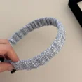 thumbnail image 1 of Hair bands for women girl accessories korean headband fairy furry popular new in leading fashion makeup washing sweets kpop 2024 (Blue headband), 1 of 6