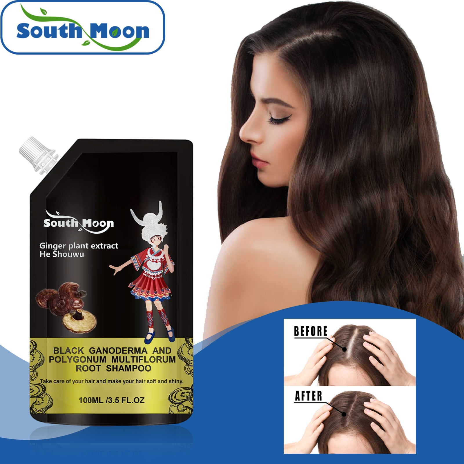 Hair care shampoo, deep cleansing, softening, nourishing hair roots