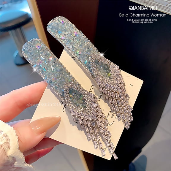 Hair clip women's sparkling diamond exquisite fringe edge clip side hairpin 2025 new style adult bangs clip barrette BB clip