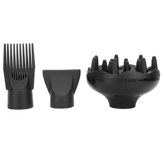 Hair dryer diffuser nozzle, professional plastic salon hair dryer nozzle comb brush attachment concentrator straight hair curly hair fluffy styling tools