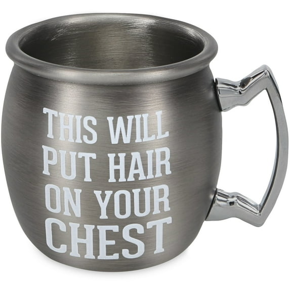 Pavilion Gift Company - Hair on Your Chest - 2 oz Stainless Steel Moscow Mule Shot