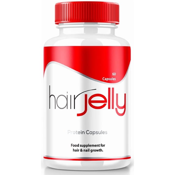 HairJelly Hair Growth Supplement, Hair Jelly Protein Capsules, All Natural Supplement To Help Fine, Thinning and Weak Hair, Original Hair Vitamins, Reviews (60 Capsules)