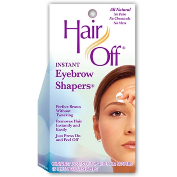 HairOff Instant Eyebrow Shapers 18 Each (Pack of 2)