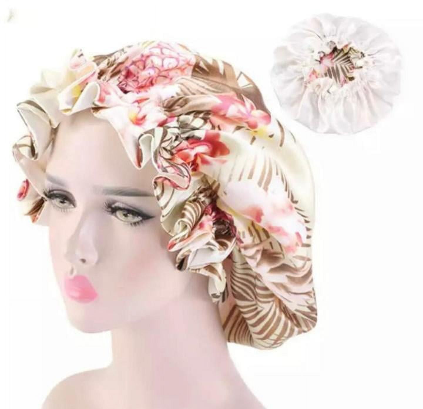HairVillas Hair Styling Bonnet Double Sided Reversible Satin Bonnets Sleeping Cap Hair Styling Caps Headwear
