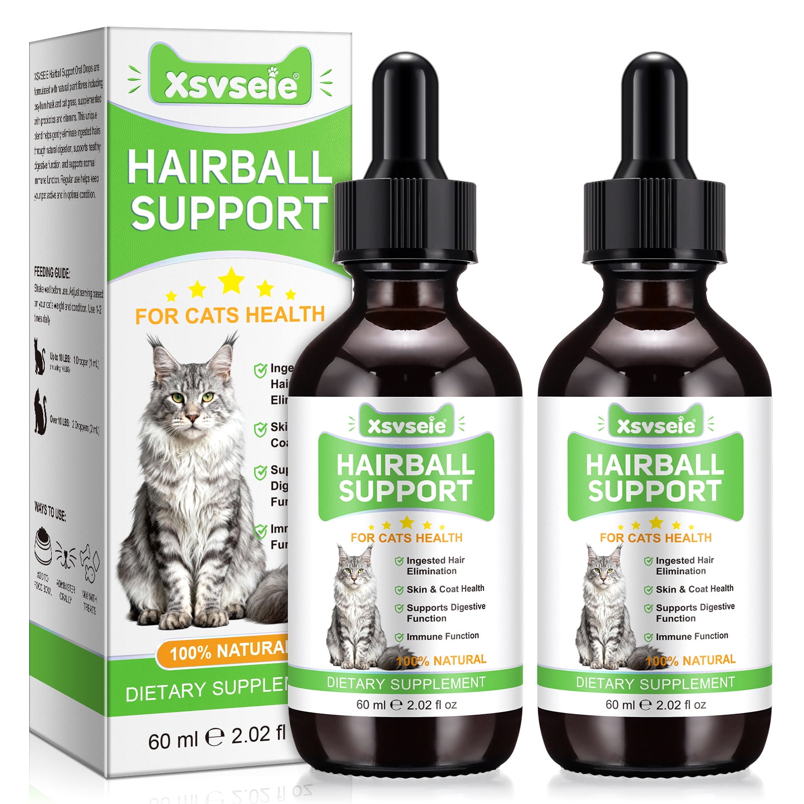Hairball Relief Drops for Cats, Helps Eliminate and Prevent Hairballs ...