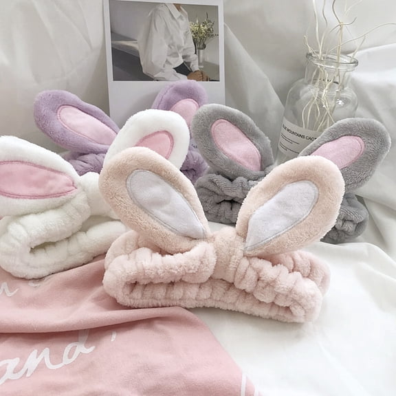 Hairband Hairband Bunnys Hairband Yoga Hairband Makeup Hairband with Ears Wide Skincare Headband Hairband for Washing Face(wwx)