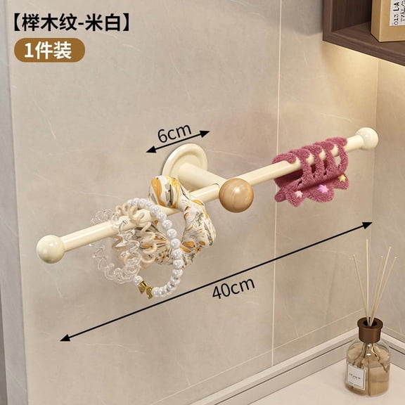 Hairband storage rack walnut bathroom wall mounted non perforated rubber band headband hair accessory divine tool hair ring hook