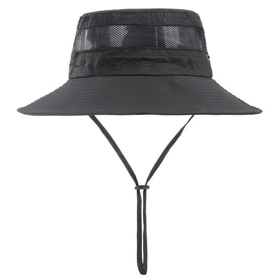Hairbrella Sun Hats for Women Uv Protection, Wide Brim Beach Straw Uv Protection Fishing Hat Summer Outdoor Tops Black One Size