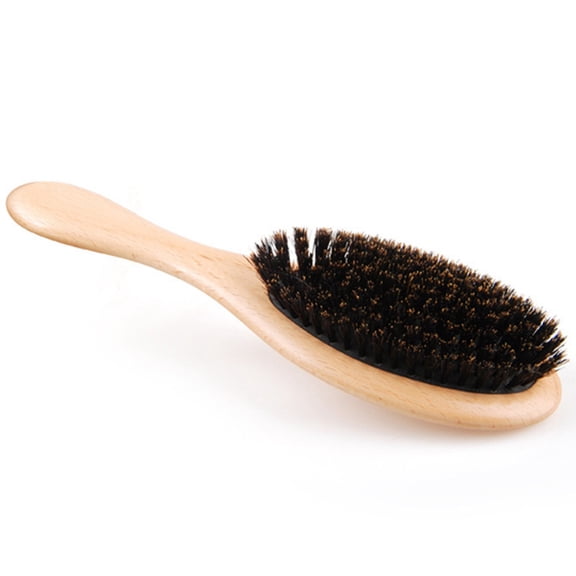 Hairbrush,Boar Hair Brush Wooden Paddle Wooden Paddle Hairbrush Paddle Hairbrush Hairbrush Rookin Dsfen Brush - Natural Yellow