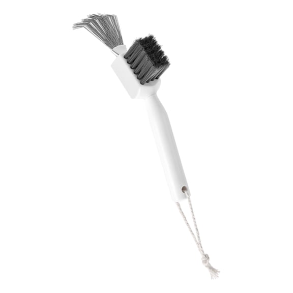 Hairbrush Cleaner Tool with Dual Brush Heads, Gentle Flexible Bristles, and Tidy Hanging Design for Convenient Hairbrush and Comb Maintenance in Home and Salon Settings