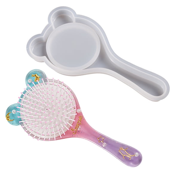 Hairbrush Epoxy Resin Mold Handmade Comb Silicone Mold Hair Styling Comb Tool for Jewelry Craft Making Easy to Clean