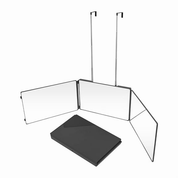 ° Haircut Mirror with No Blind Spots Portable 3-Sided Folding Mirror for Personal & Professional Use