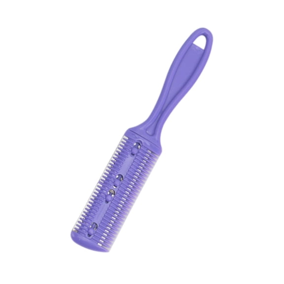 Haircut Razor Comb,Heavy-Duty Hair Cutting Comb,Professional Hair Cutting Comb,Double Edge Shaper for Salon & Home Styling Split Ends Trimmer Styler for Thick and Thin Hair (Purple)