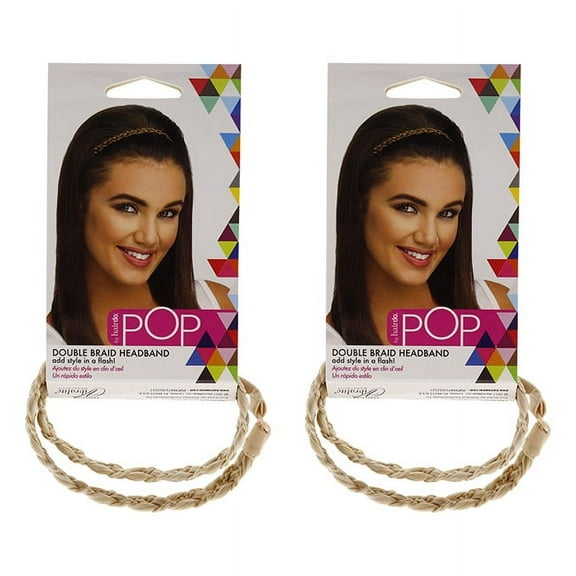 Hairdo Pop Double Braid Headband - R22 Swedish Blond - Pack of 2, 1 Pc