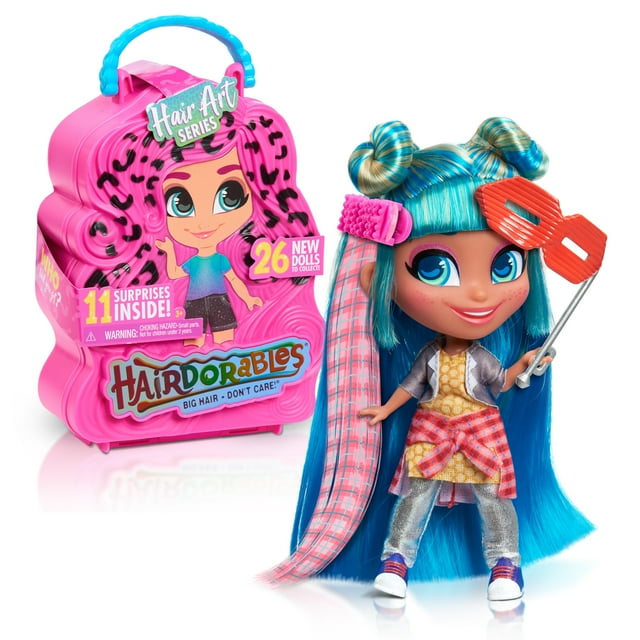Hairdorables Collectible Doll Hair Art Series 5, styles and case colors may vary, each sold separately, Kids Toys for Ages 3 up