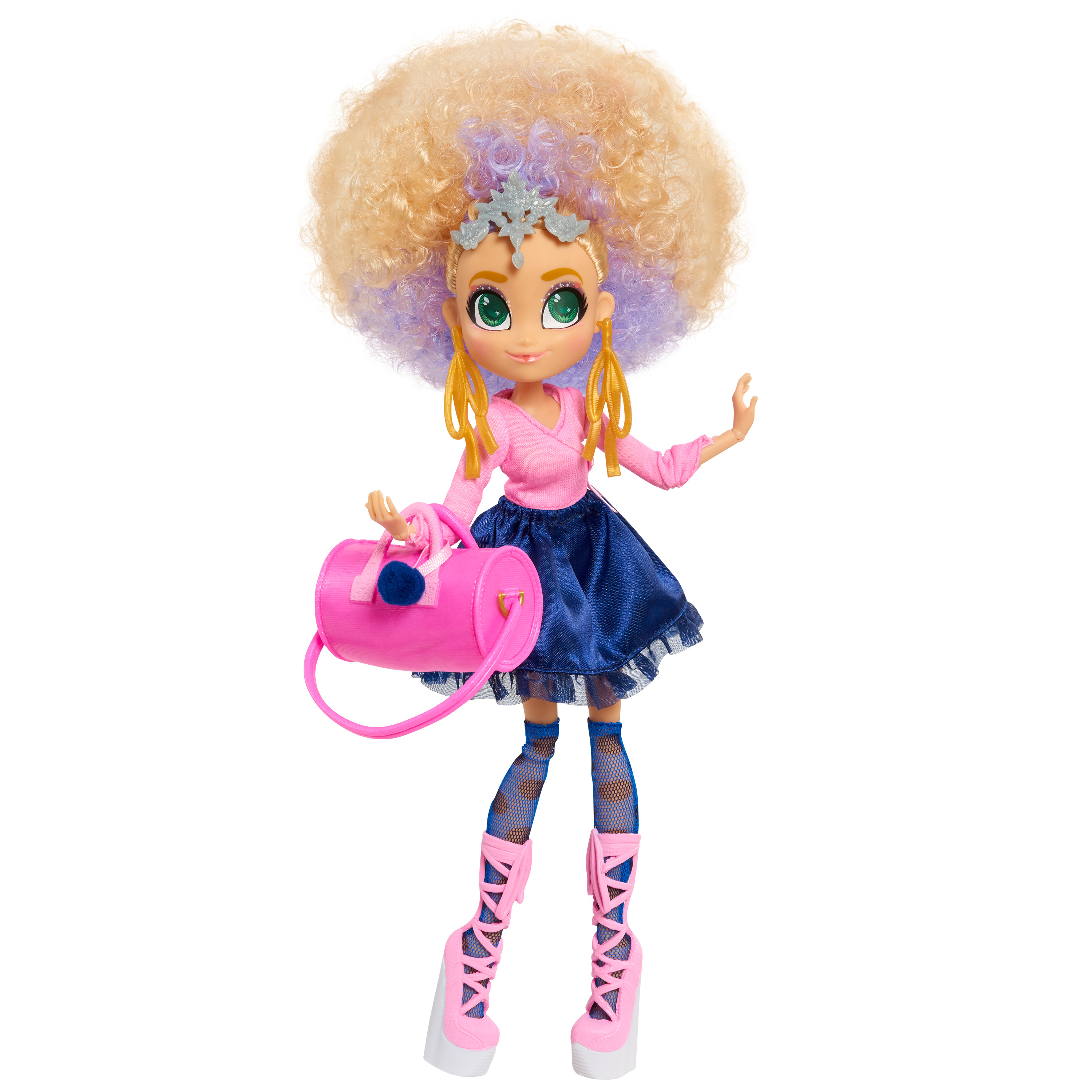 Hairdorables Hairmazing Bella Fashion Doll, Blonde and Purple Curly Hair, Pink Outfit, Ballerina Dancer,  Kids Toys for Ages 3 Up, Gifts and Presents - image 1 of 5