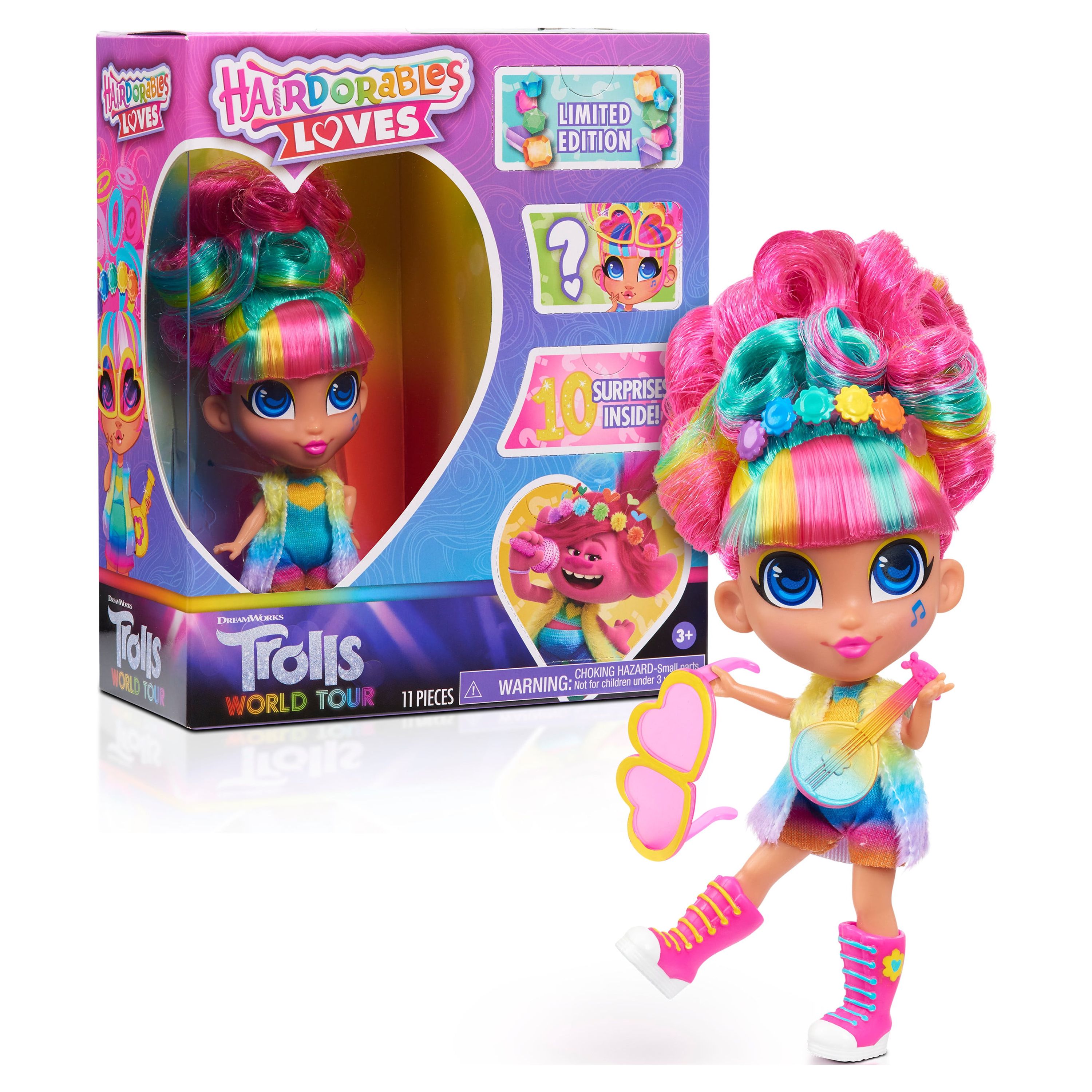 Hairdorables Loves Trolls World Tour,  Kids Toys for Ages 3 Up, Gifts and Presents - image 1 of 3