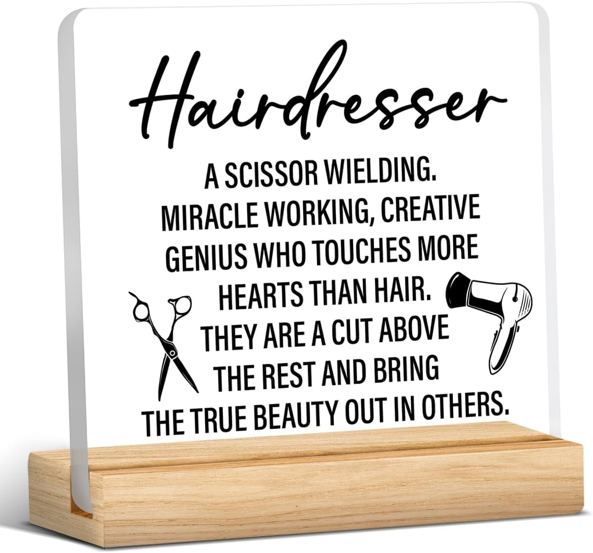 Hairdresser Gifts For Men Women, Hair Stylist Gifts, Hairstylist  Appreciation Gift, Hairdresser Acrylic Desk Sign Decor - Walmart.com, image size:1197x1116