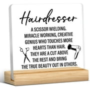 Hairdresser Gifts For Men Women, Hair Stylist Gifts, Hairstylist Appreciation Gift, Hairdresser Acrylic Desk Sign Decor
