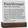 thumbnail image 1 of Hairdresser Gifts Hairdresser Definition Art Ceramic Table Sign Rustic Decorative Sign Home Salon Beauty Room Decor For Desk Table Shelf, 1 of 5