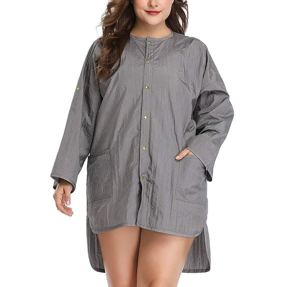 Hairdresser Grooming Smock for Men and Women, Barber Jackets Apron for Dog Groomers, Salon Hair Stylist, Nail Tech-Grey