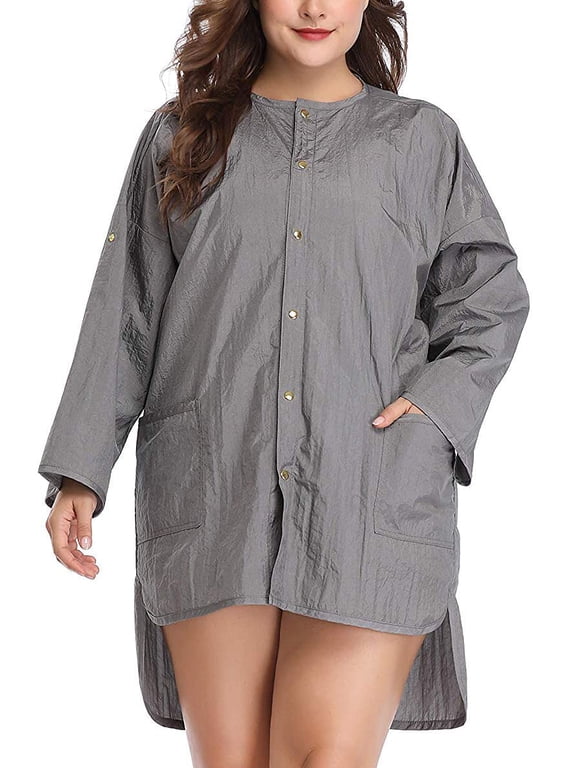 Hairdresser Grooming Smock for Men and Women, Barber Jackets Apron for Dog Groomers, Salon Hair Stylist, Nail Tech-Grey