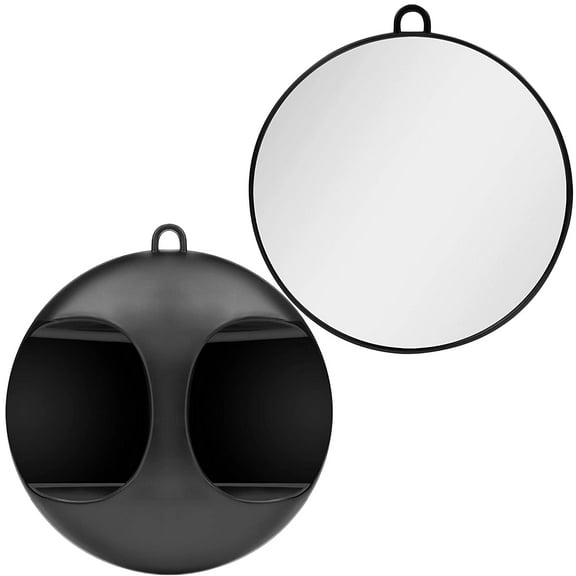 Hairdresser Mirror Round Light With Handle – Hairdresser Mirror Black For Holding Or Hanging, Salon Mirror For Hairdresser, Salon, Beauty