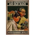 thumbnail image 1 of Hairdresser Old Man With Barber Skills Retro Metal Tin Sign Vintage Aluminum Sign for Home Decor Room Metal Decor 8x12 Inch, 1 of 5