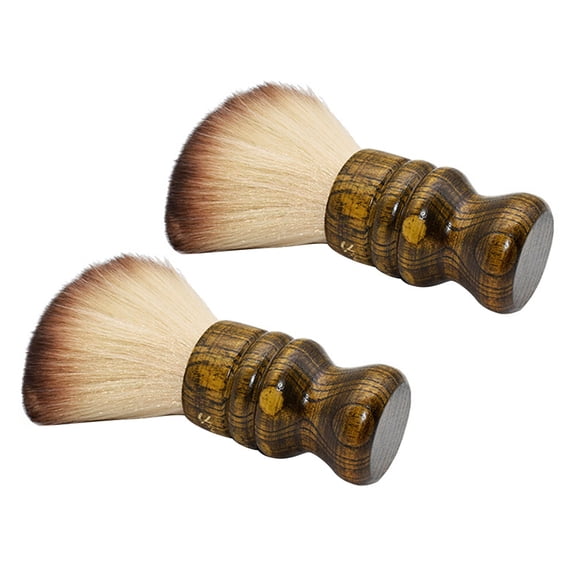 ETEREAUTY 2Pcs Hair Salon Brush Soft Fiber for Quick Hair Removal with Standable Base