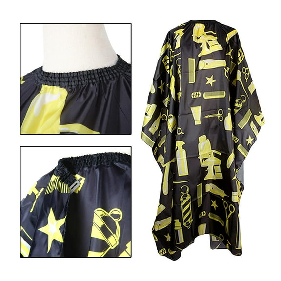 Hairdressing Gown Barbers Cape - Length Cape Waterproof Unisex Professional Barbers/Hairdressers Gown for Hair Styling, Cuts and Colours - Yellow 2