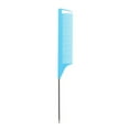 thumbnail image 1 of Hairdressing Salon Steel Needle Pin Tip Brush Fine Tooth Pointed Tail Hair Styling Comb Professional Hair Comb Steel Tip Tail Comb Anti-static BLUE, 1 of 8