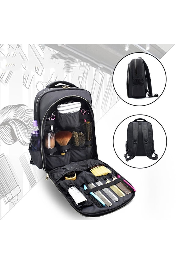 Hairdressing Tool Storage Bag Hairdressing Backpack Hairdresser Kit,Grey