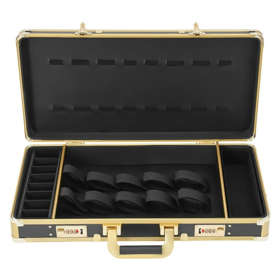 Hairdressing Toolbox Top Grade Retro Barber Tools Suitcase Carry Bag Portable Carrying Case+Password Case