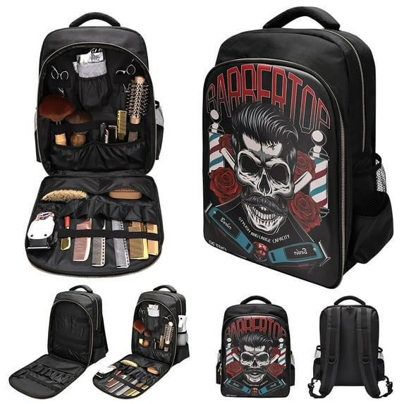 Hairdressing supplies bag storage bag, used for hair clippers and supplies, portable hairstylist hair clipper backpack, travel barber shop tool bag