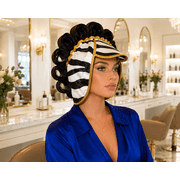 Hairdryer Beauty Heat Shield Complete Protection from Hot Hair Dryers and Hair Steamers Golden Zebra