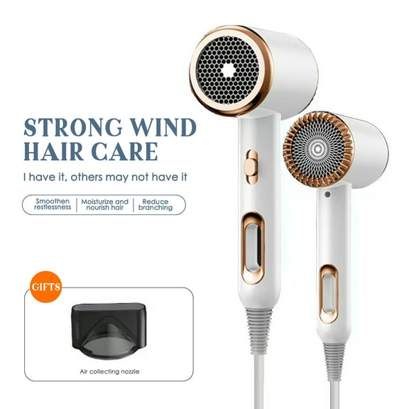 Hairdryers,Dryer 2 Speeds 3 Heat With Nozzle And Salon With Nozzle And Speeds 3 Heat Care Blow Dryer 2 Speeds 3 Hair Dryer Heat With Nozzle Hair Care Blow 1600w Hair Dryer Day 1600w Use(white