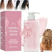 Hair Curl Defining Cream, Curl Defining Cream, Curl Cream for Curly Hair Anti Frizz,Moisturizing, Smoothing for All Natural Textures for Curly Wavy Hair,1PCS